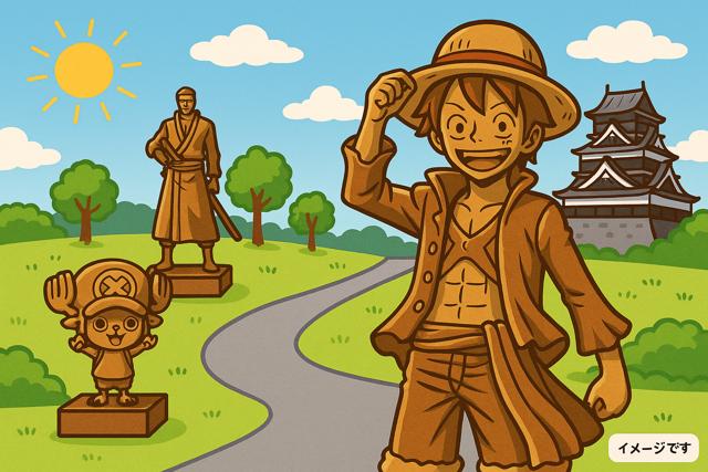 kumamoto_onepiece_statues